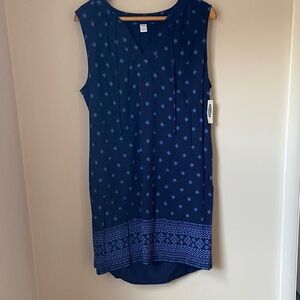 Old Navy Navy Blue Patterned Tunic